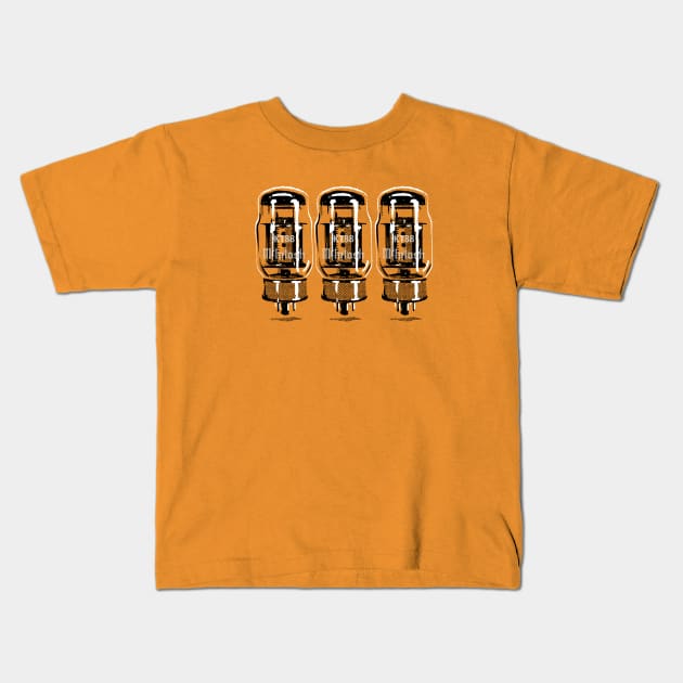 Distressed style McIntosh amplifier tubes Kids T-Shirt by SerifsWhiskey